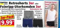 Norma TOPTEX Retroshorts 3er oder Feinripp-Uterhemden 3er Angebot