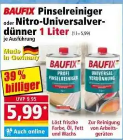 Norma BAUFIX Pinselreiniger oder Nitro-Universalver- dünner Angebot
