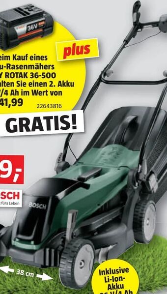 Bauhaus Akku-Rasenmäher Easy Rotak 36-550 Angebot