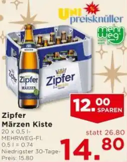 Unimarkt Zipfer Märzen Kiste Angebot