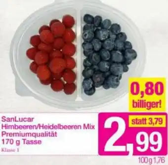 Sutterlüty SanLucar Himbeeren/Heidelbeeren Mix Premiumqualität 170g Angebot
