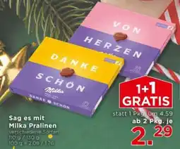Unimarkt Sag es mit milka pralinen Angebot