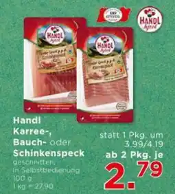 Unimarkt Handl Karree-, Bauch- Schinkenspeck Angebot