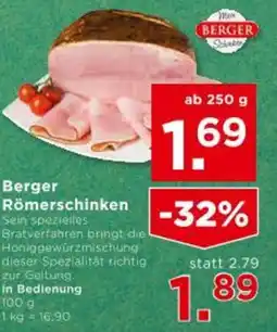 Unimarkt Berger Römerschinken in Bedienung Angebot