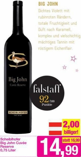 Sutterlüty Scheiblhofer Big John Cuvée Reserve 0,75 Liter Angebot