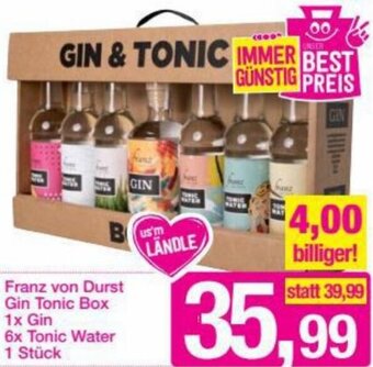 Sutterlüty Franz Von Durst Gin Tonic Box 1x Gin 6x Tonic Water Angebot