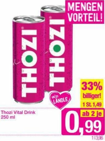 Sutterlüty Thozi Vital Drink 250ml Angebot