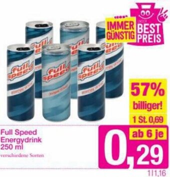 Sutterlüty Full Speed Energydrink 250ml Angebot
