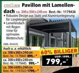 Norma Pavillon mit Lamellen- dach Angebot