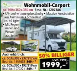 Norma Wohnmobil-Carport Angebot