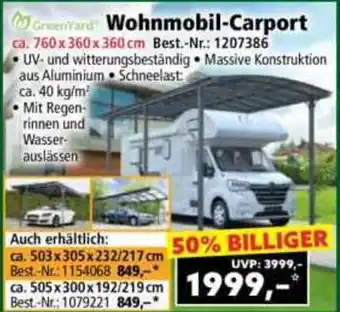 Norma Wohnmobil-Carport Angebot