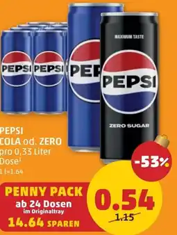 PENNY Pepsi cola od. zero Angebot