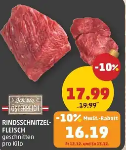 PENNY Rindsschnitzel- fleisch Angebot