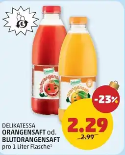 PENNY Delikatessa orangensaft od. blutorangensaft Angebot