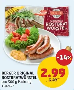 PENNY Berger original rostbratwürstel Angebot