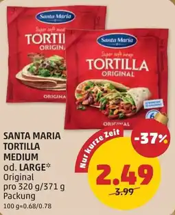 PENNY Santa Maria TORTILLA MEDIUM od. LARGE Angebot