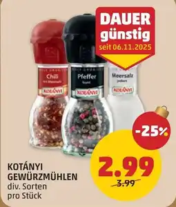 PENNY Kotányi gewürzmühlen Angebot