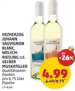 PENNY ERZHERZOG JOHANN SAUVIGNON BLANC, WELSCH- RIESLING od. GELBER Angebot
