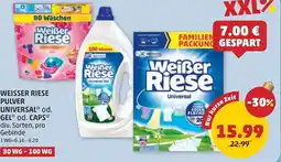 PENNY WEISSER RIESE PULVER UNIVERSAL od. GEL od. CAPS Angebot
