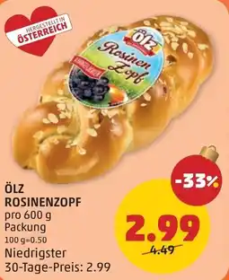 PENNY Ölz rosinenzopf Angebot