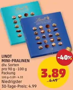 PENNY LINDT MINI-PRALINEN Angebot