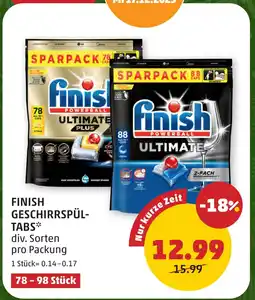 PENNY Finish geschirrspül- tabs Angebot