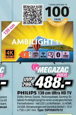 Red Zac PHILIPS Ultra HD TV Angebot