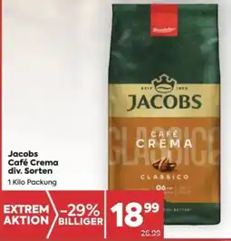 Billa Jacobs café crema div. sorten Angebot