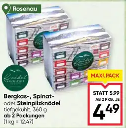 Maximarkt Bergkas Spinat oder Steinpilzknödel Angebot