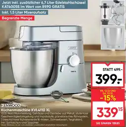 Maximarkt KENWOOD Küchenmaschine KVL4110 XL Angebot