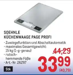 Metro SOEHNLE KÜCHENWAAGE PAGE PROFI Angebot