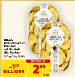 Billa Billa genusswelt girasoli od. ravioli Angebot