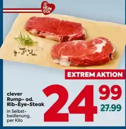 Billa Clever rump od. rib eye steak Angebot