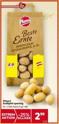 Billa Pfanni Erdäpfel speckig Angebot