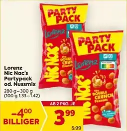 Billa Lorenz Nic Nac's Partypack od. Nussmix Angebot