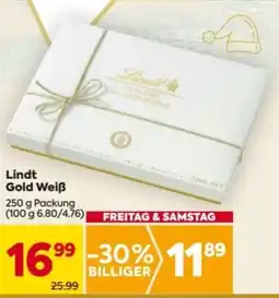 Billa Lindt Gold Weiß Angebot