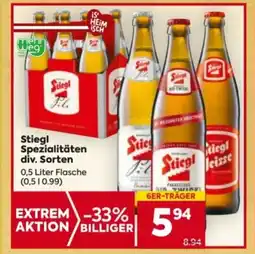 Billa Stiegl Spezialitäten Angebot