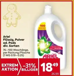 Billa Ariel Flüssig, Pulver od. Pods Angebot