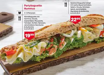 MPreis Partybaguette Hummus Angebot
