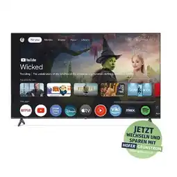 Hofer 85 (216cm) 4K Ultra-HD QLED HP5265E Google TV HOFER Angebot