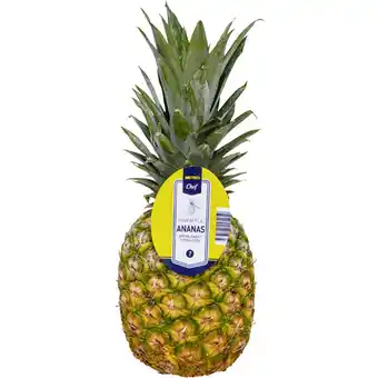 Ananas, Preisangabe ohne MwSt. (Preis inkl. MwSt. 2,96 €), METRO