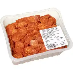 Metro Salami mit scharfem Paprika, Preisangabe ohne MwSt. (Preis inkl. MwSt. 17,59 €), METRO Angebot