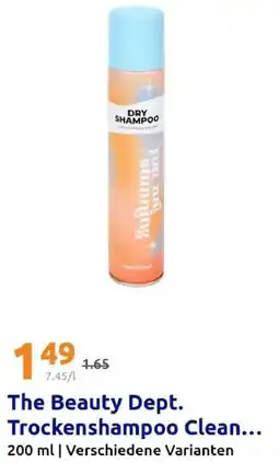 Action The Beauty Dept. Trockenshampoo Clean Angebot