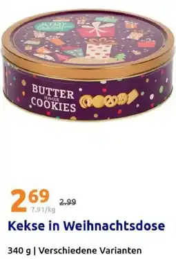 Action Kekse in Weihnachtsdose Angebot