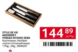 Transgourmet Style de vie messerset forged intense serie Angebot
