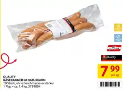 Transgourmet Quality käsekrainer im naturdarm Angebot