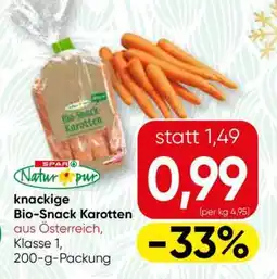 Spar knackige Bio-Snack Karotten Angebot