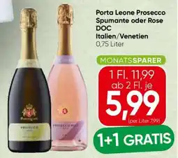 Spar Porta Leone Prosecco Spumante oder Rose DOC Angebot