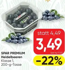 SPAR Gourmet Spar Premium Heidelbeeren Angebot