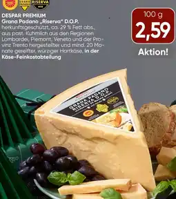 Spar Despar premium grana padano „riserva" d.o.p. Angebot